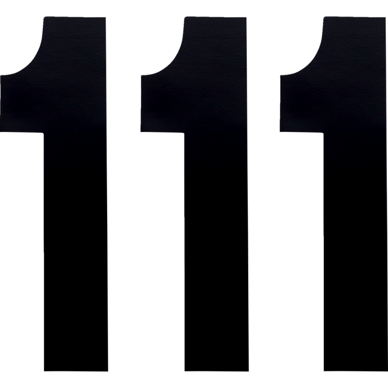 Standard Numbers - 8" Black - No. 1