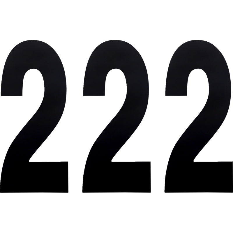 Standard Numbers - 8" Black - No. 2
