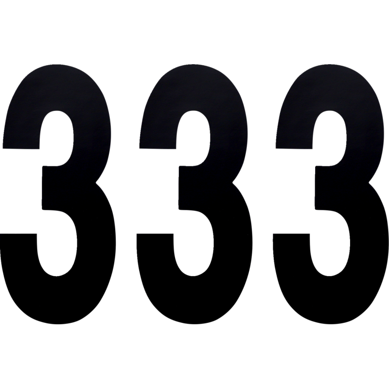 Standard Numbers - 8" Black - No. 3