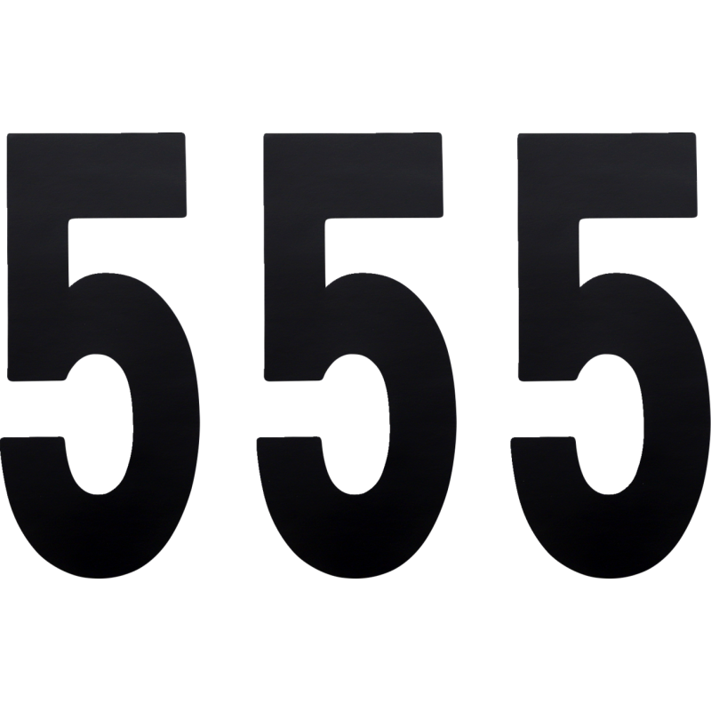 Standard Numbers - 8" Black - No. 5