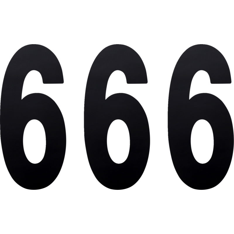 Standard Numbers - 8" Black - No. 6