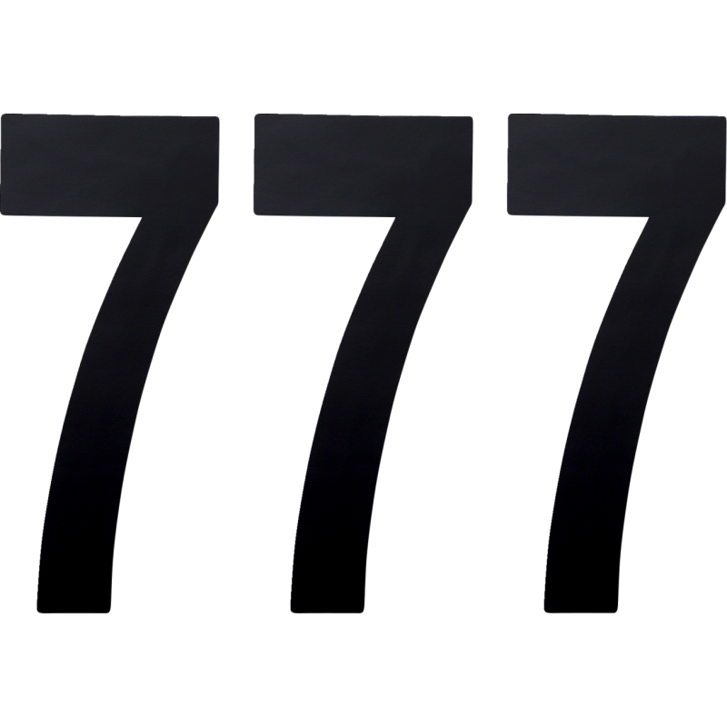 Standard Numbers - 8" Black - No. 7