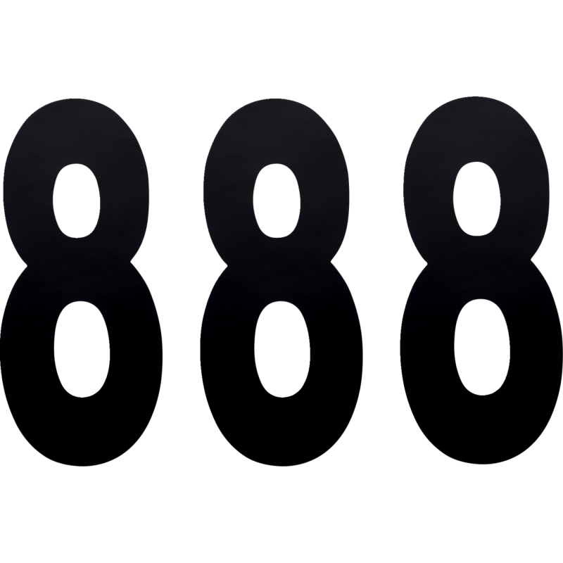 Standard Numbers - 8" Black - No. 8