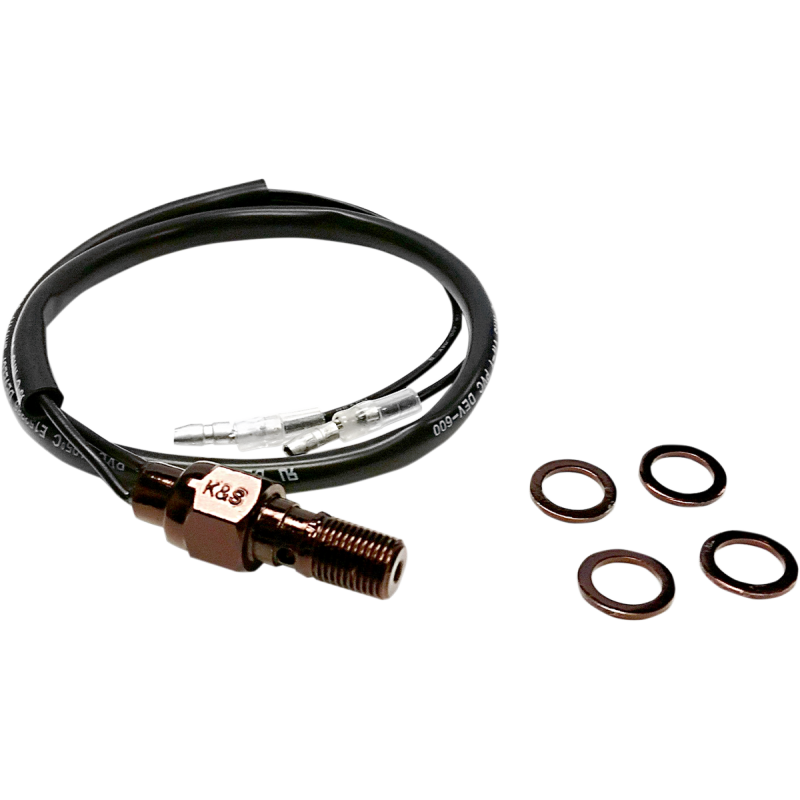 Hydraulic Brake Light Switch, Single Bleed, 10mm x 1.25mm - Black