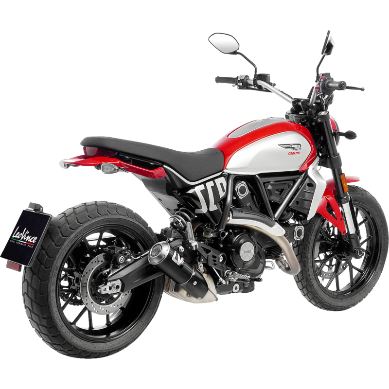 LeoVince Carbon Fiber LV-10 Slip On for Ducati Scrambler