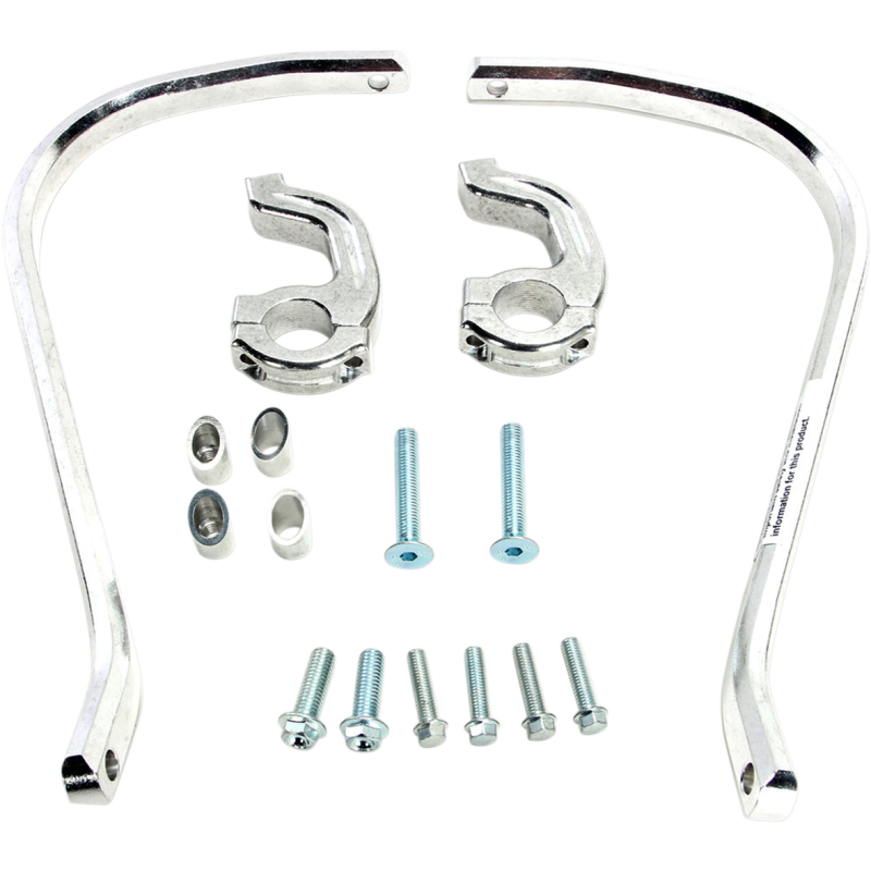 Contour Handguards - 1 1/8" Bar, Silver