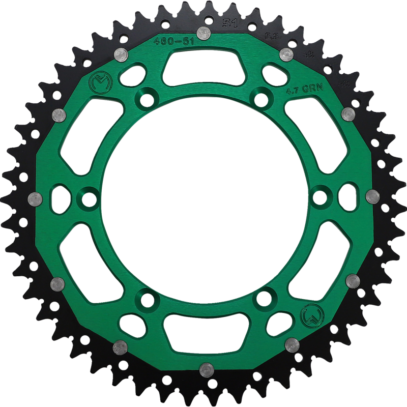 Moose Offroad Dual Sprocket - 51T Green