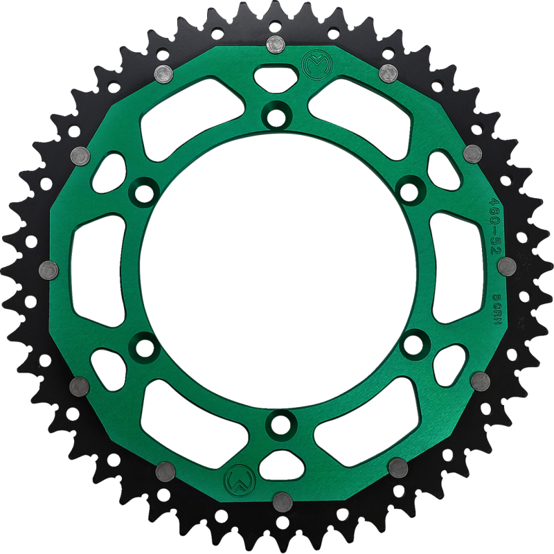 Moose Offroad Dual Sprocket - 52T Green