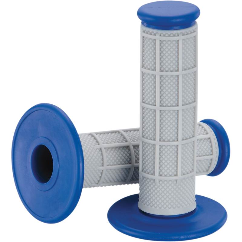 Moose Offroad Qualifier Grips - Half Waffle Gray/blue
