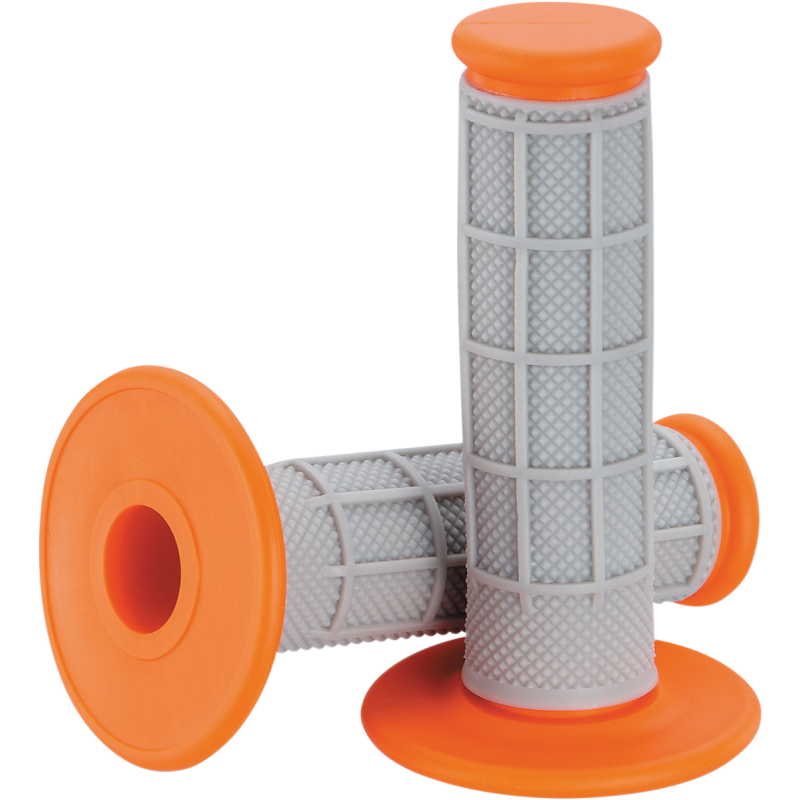 Moose Offroad Qualifier Grips - Half Waffle Gray/orange