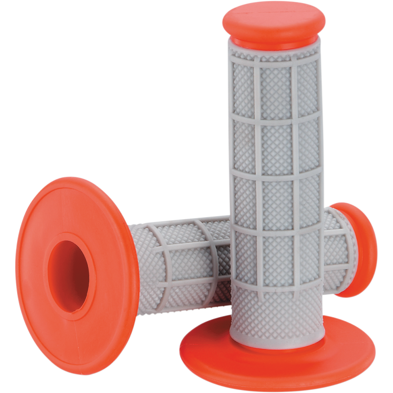 Moose Offroad Qualifier Grips - Half Waffle Gray/red