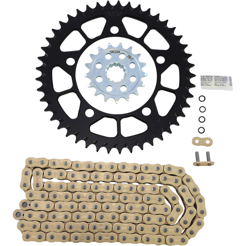 Vortex SSCA Aluminum Chain Kit (Gold) for BMW S1000RR 20-23