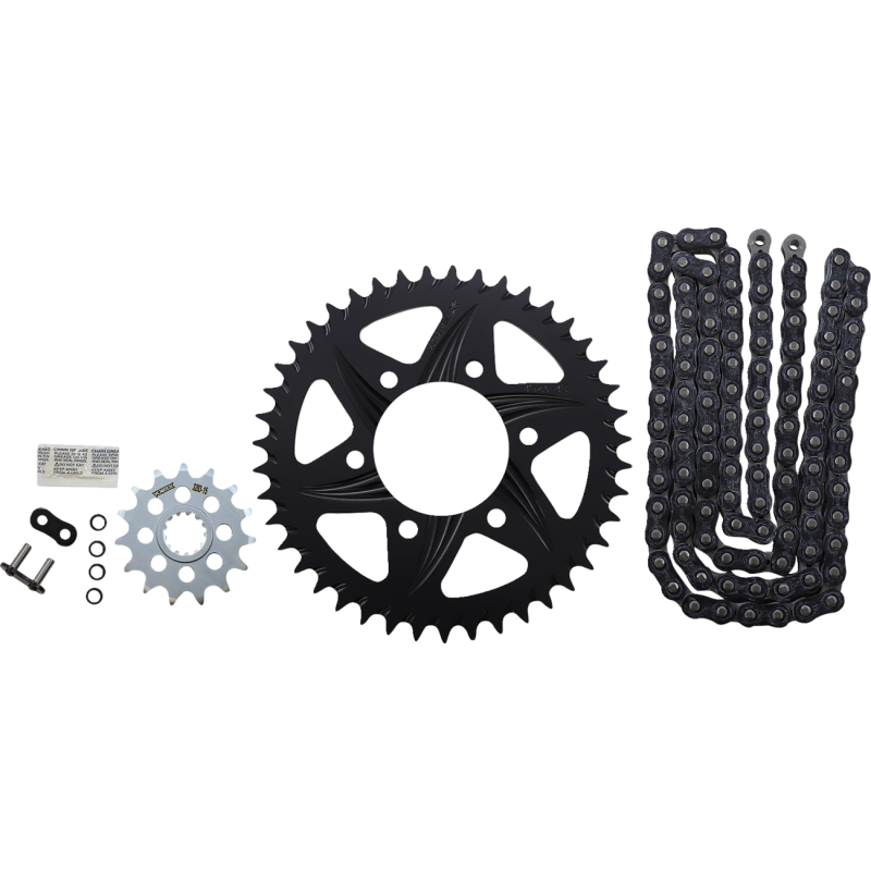 Vortex GFRA Aluminum Chain Kit (Black) for Kawasaki ZX-6R 07-12