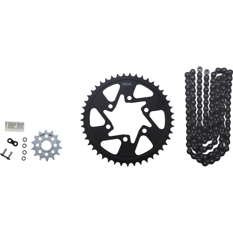Vortex HFRS Steel Chain Kit (Black) for Kawasaki ZX-6R 19-23