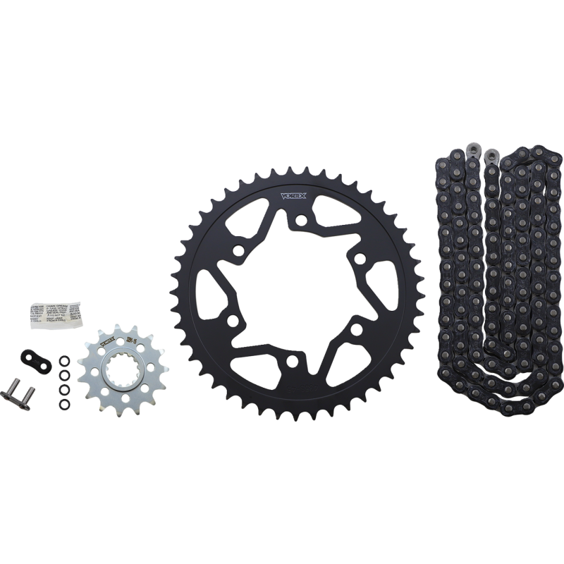 Vortex HFRS Steel Chain Kit (Black) for Yamaha MT-10/FZ10 16-23