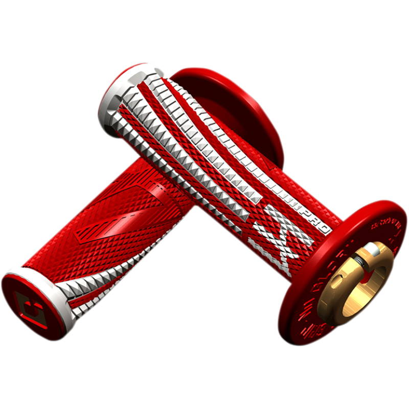 EMIG PRO V2 Lock-On Grips - Red/white