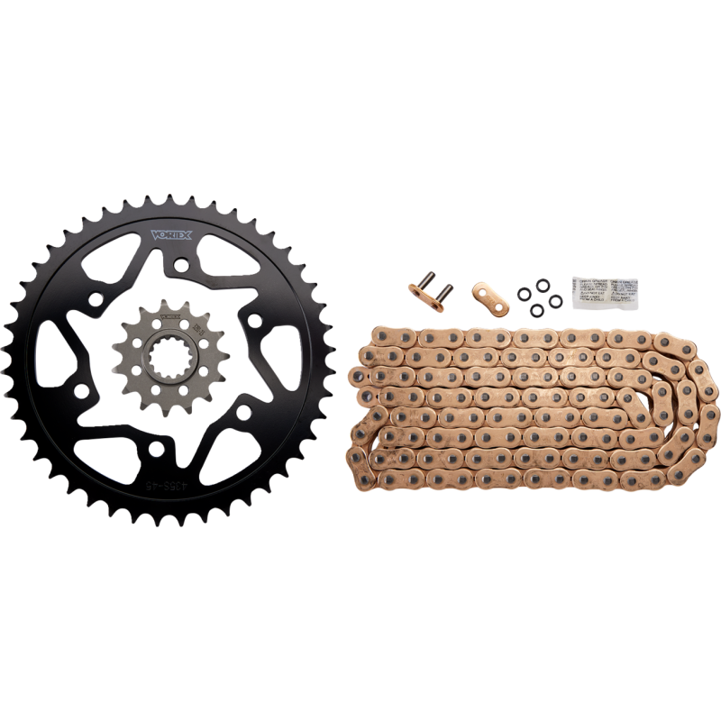 Vortex HFRS Steel Chain Kit (Gold) for Yamaha MT-10/FZ10 16-23