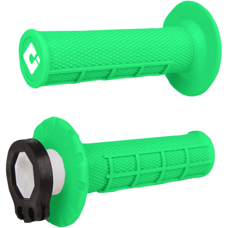 ODI Lock-On™ MX Grips - Half-Waffle - Fluorescent Green