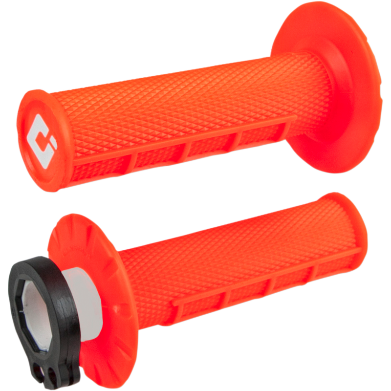 ODI Lock-On™ MX Grips - Half-Waffle - Fluorescent Orange