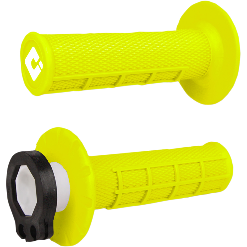 ODI Lock-On™ MX Grips - Half-Waffle - Fluorescent Yellow