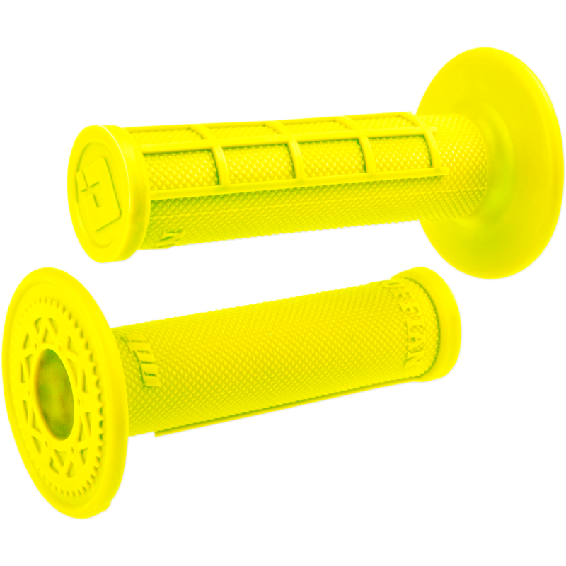 ODI Ruffian MX Single-Ply Grips - Half-Waffle - Fluorescent Yellow