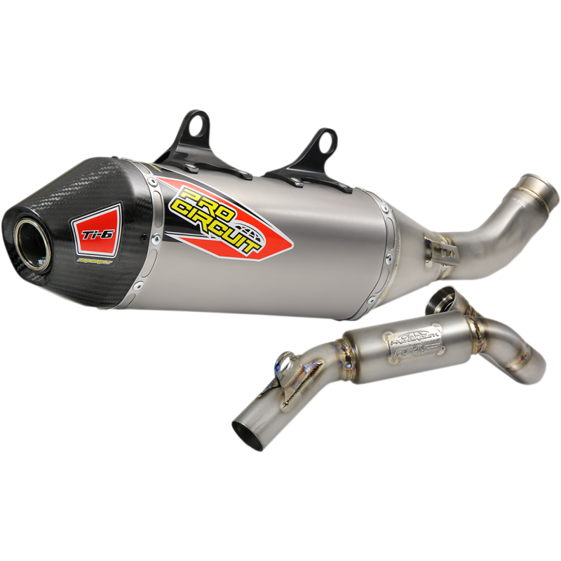 Pro Circuit Ti-6 Titanium Exhaust System w/ Carbon End Cap for KTM 450 SX-F