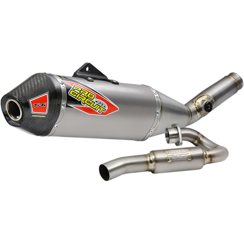 Pro Circuit Ti-6 Titanium Exhaust System w/ Carbon End Cap for Kawasaki KX450 (2019-2023)