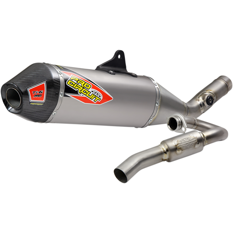 Pro Circuit Ti-6 Pro Titanium Exhaust System w/ Carbon End Cap for Suzuki RM-Z250