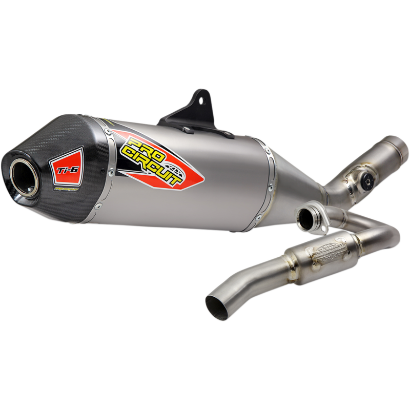 Pro Circuit Ti-6 Titanium Exhaust System w/ Carbon End Cap for Suzuki RM-Z250