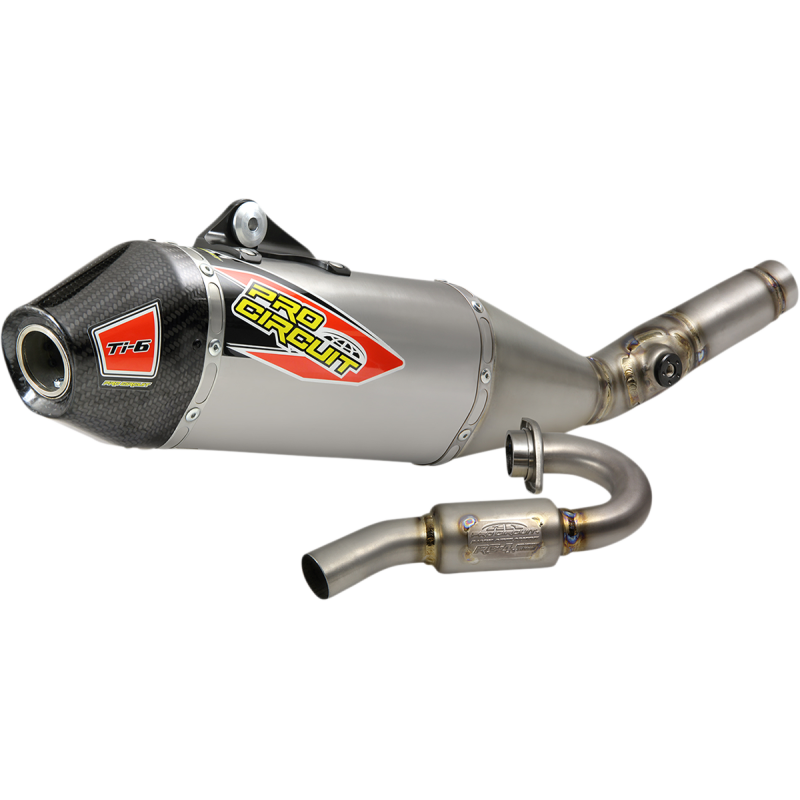 Pro Circuit Ti-6 Titanium Exhaust System w/ Carbon End Cap for Kawasaki KX250 (2021-2024)