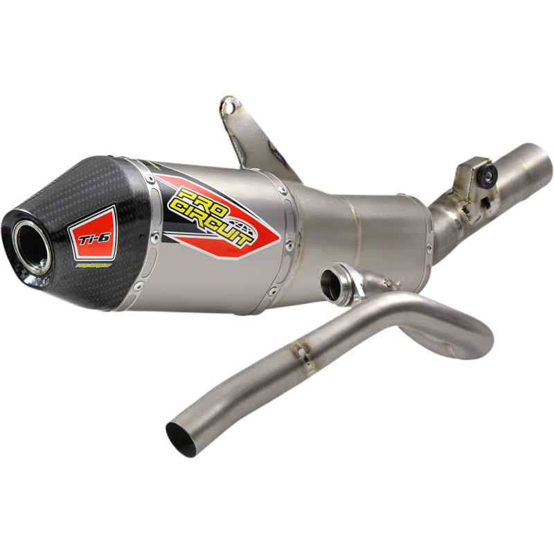 Pro Circuit Ti-6 Titanium Exhaust System w/ Carbon End Cap for Honda CRF450R/RX
