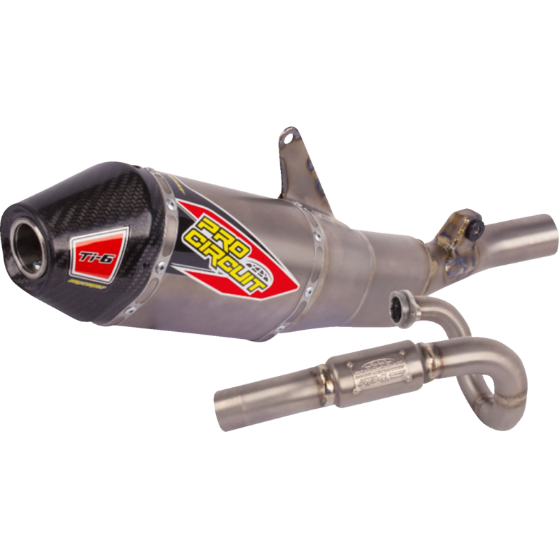 Pro Circuit Ti-6 Titanium Exhaust System w/ Carbon End Cap for Honda CRF250R/RX