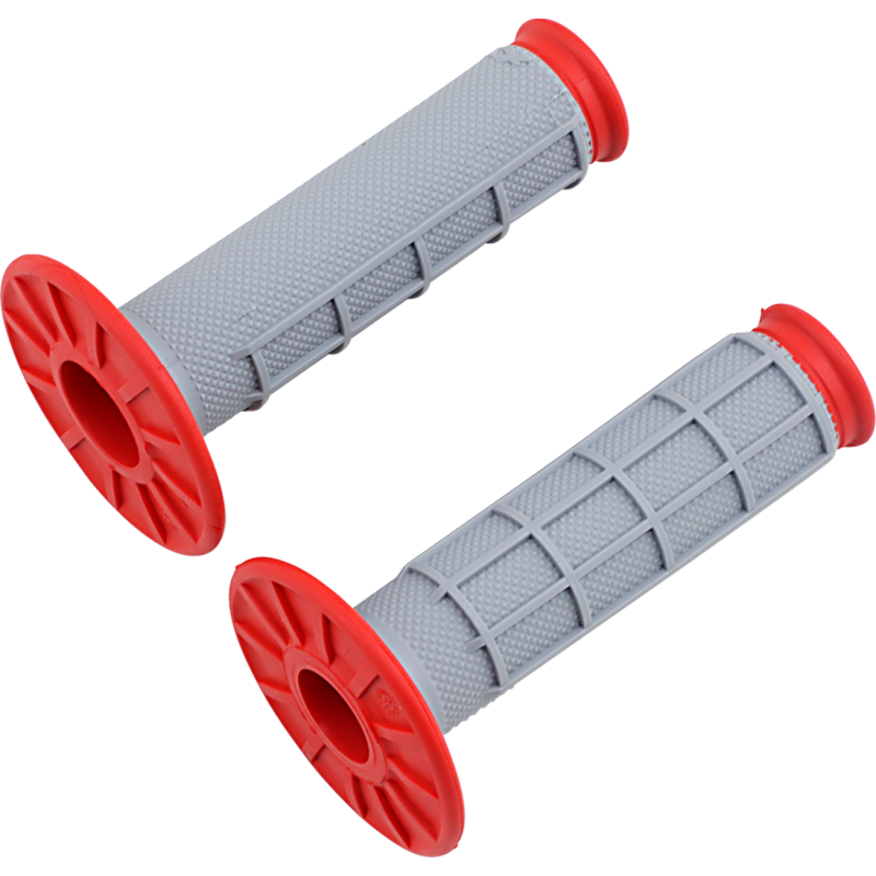 Renthal Dual-Compound Half-Waffle Grips - Red