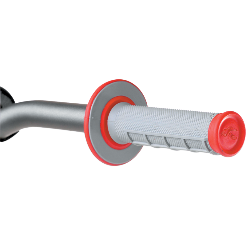 Renthal Dual-Compound Half-Waffle Grips - Red