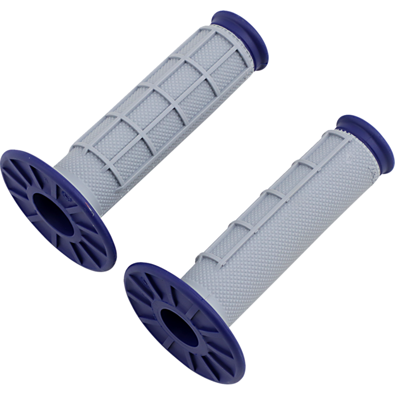 Renthal Dual-Compound Half-Waffle Grips - Blue