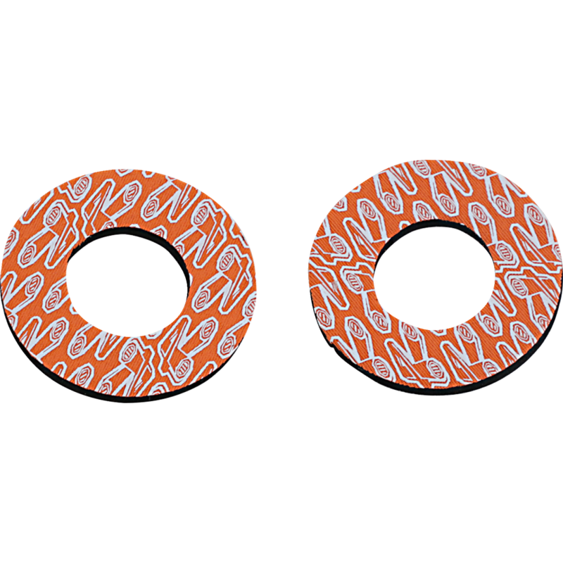 Renthal Grip Donutz - White on orange