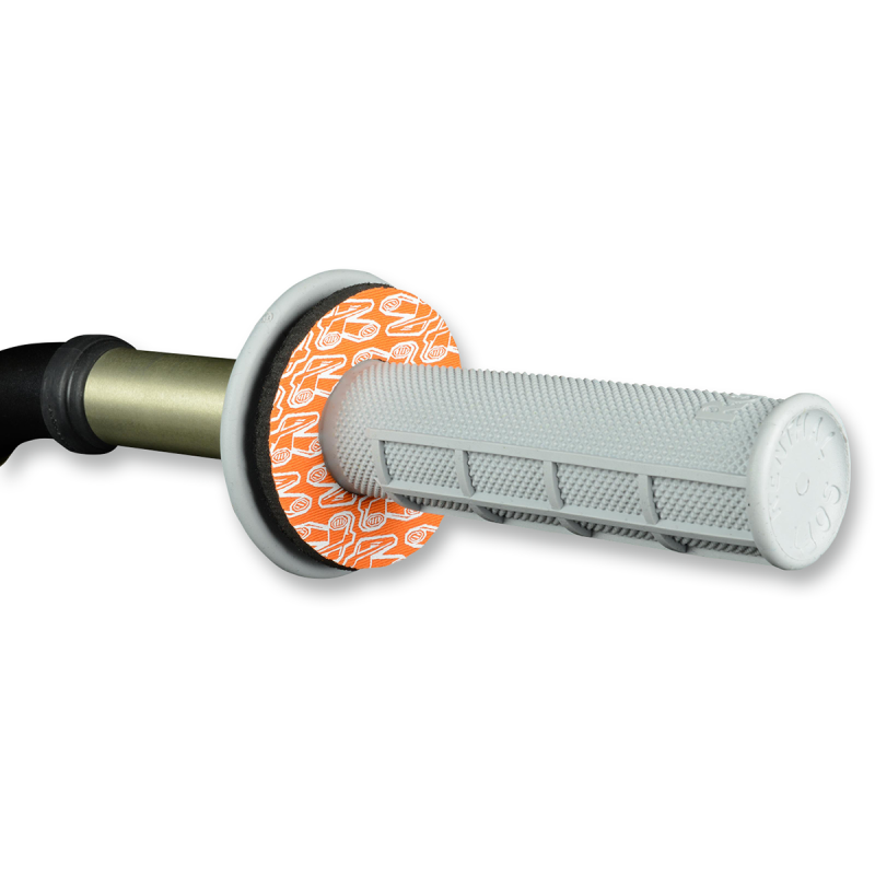 Renthal Grip Donutz - White on orange