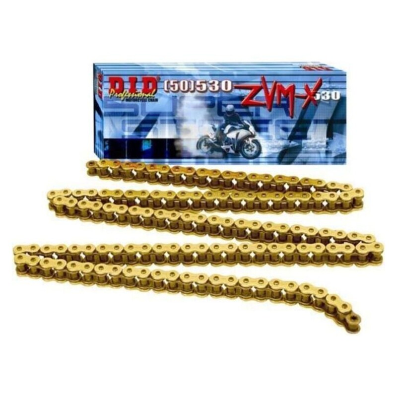 D.I.D 520ZVMX Super Street X2-Ring Chain - 120 Links, Gold