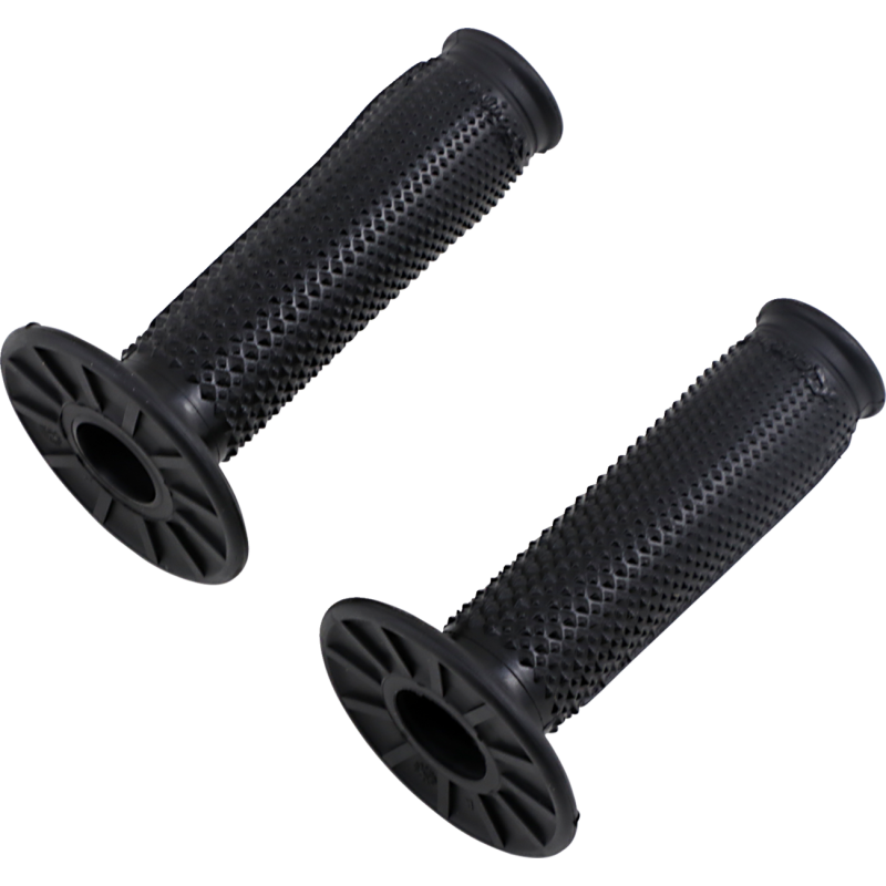 Renthal Ultra-Tacky Dual Compound Half-Waffle Tapered Grips - Black-on-Black