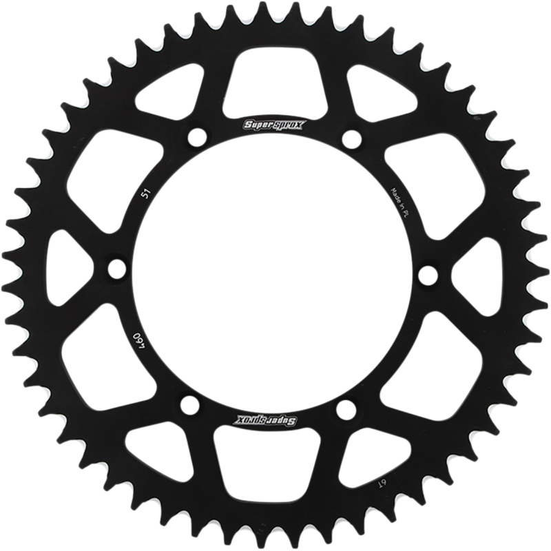 Supersprox Aluminum Rear Sprocket, Black - 51T