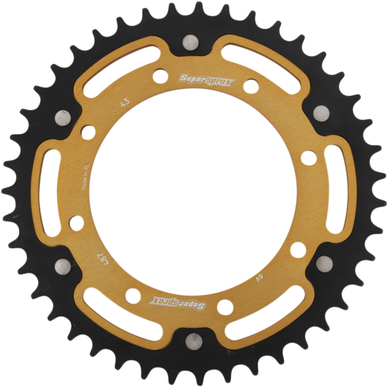 Supersprox Stealth Rear Sprocket - 43T Gold