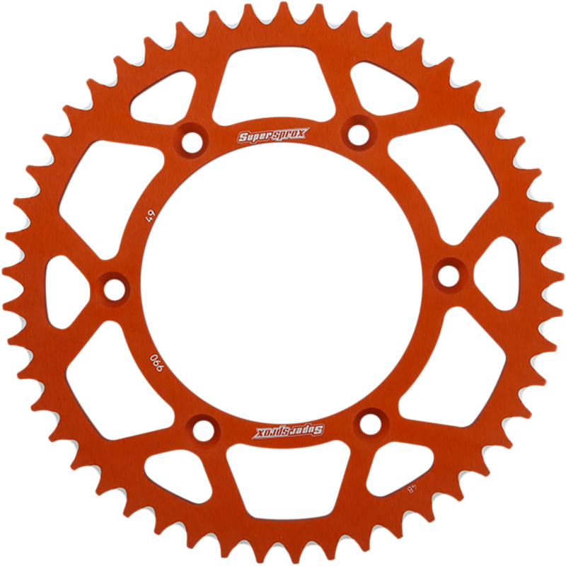 Aluminum/orange Rear Sprocket - 49T