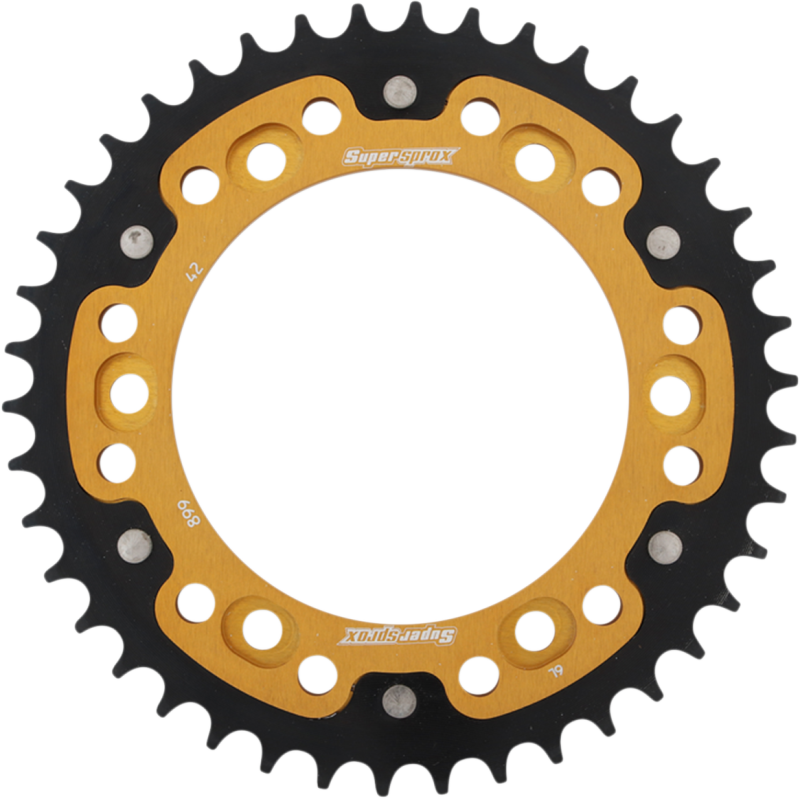 Supersprox 42T Stealth Rear Sprocket - Gold