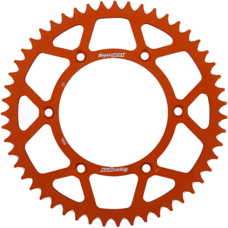 Supersprox 51T Aluminum Rear Sprocket - Orange