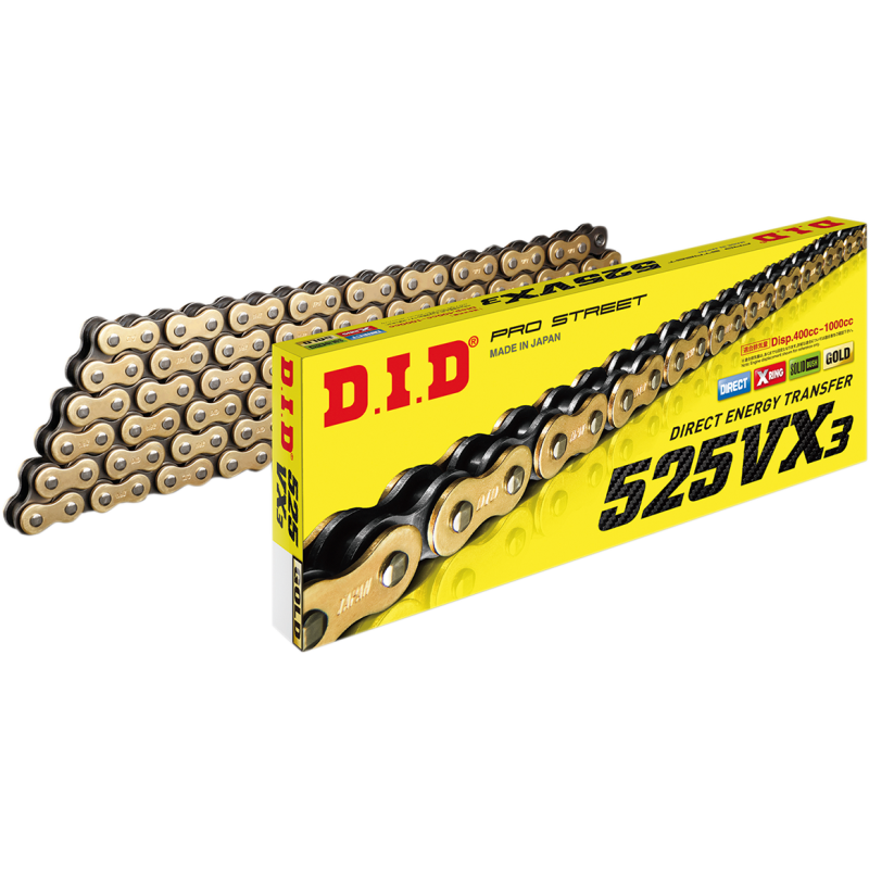 525VX3 Chain - 120 Links, Gold