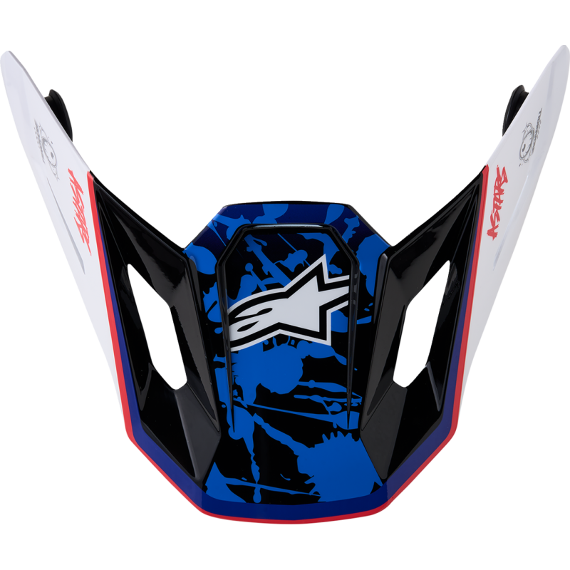Alpinestars S-M7 Blaster Visor - White/Blue/Red