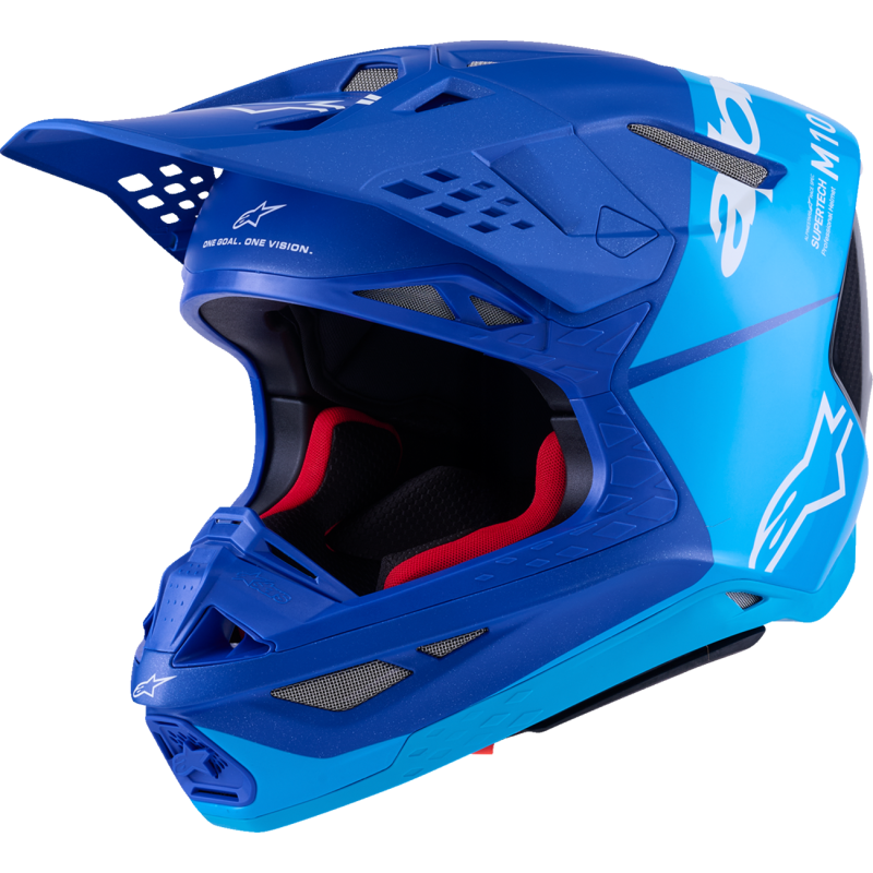 Alpinestars S-M10 Supertech Helmet - Flood, Blue/Black Carbon - Size S