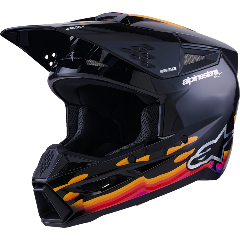 Alpinestars S-M3 Supertech Helmet - Force - Black Glossy - Size M