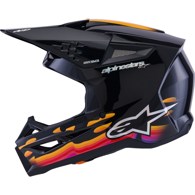Alpinestars S-M3 Supertech Helmet - Force - Black Glossy - Size L