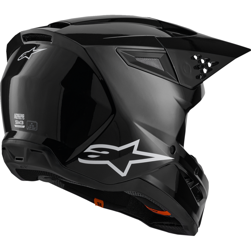 Alpinestars S-M3 Supertech Helmet - Solids - Black Glossy - Size M